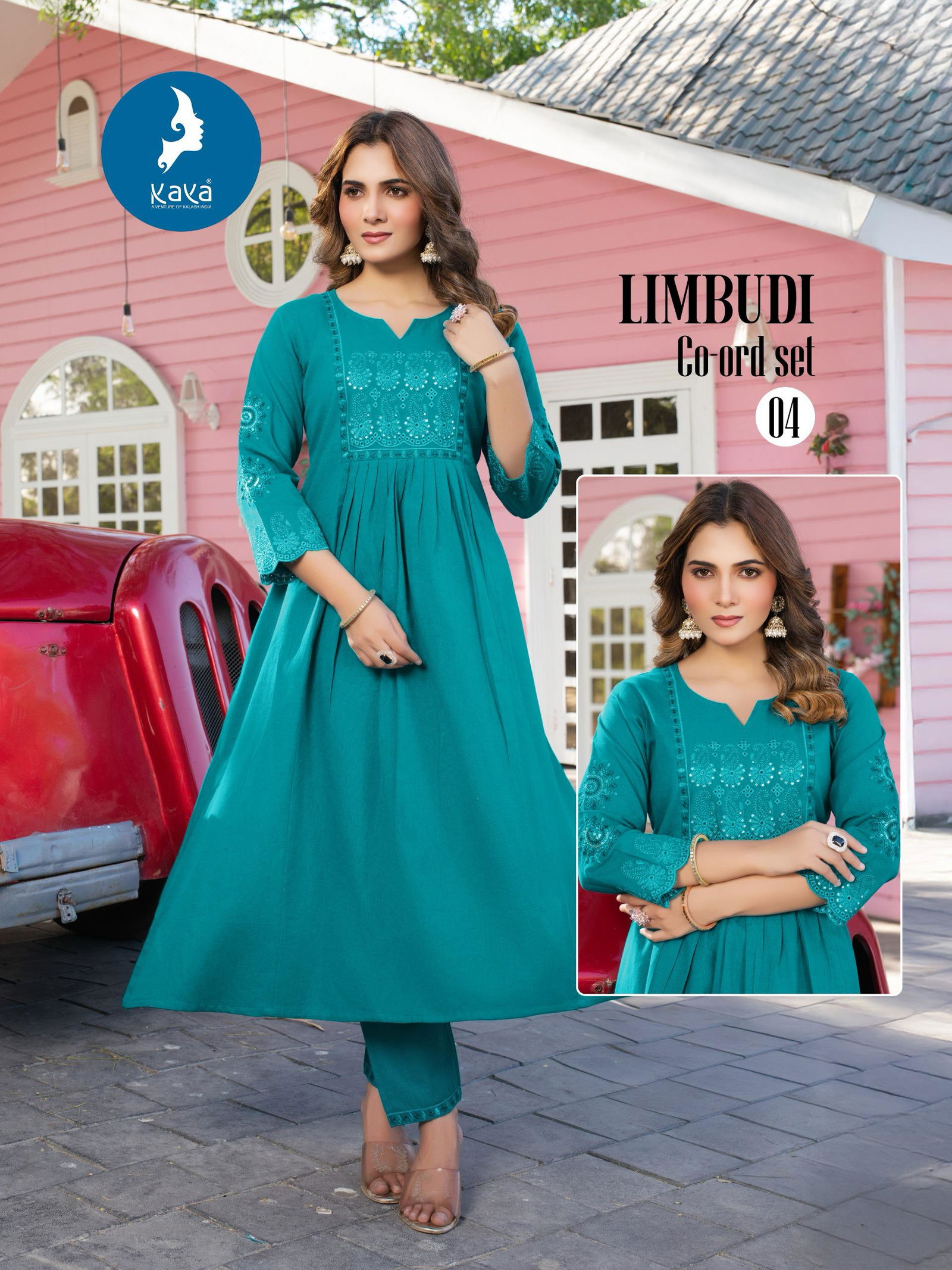 Limbudi By Kaya Cotton Flex Co Ord Set Kurti With Bottom Orders In India